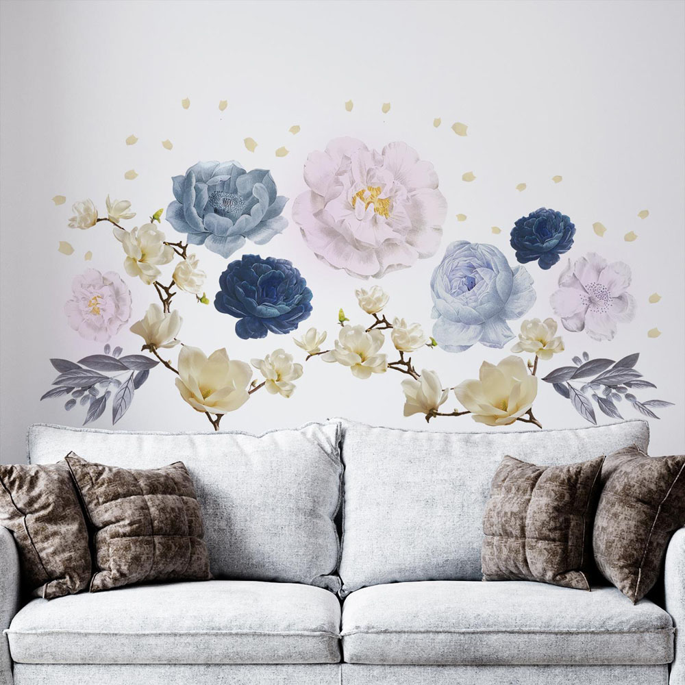 Walplus Kids Blue Flower Theme Wall Stickers Image 3