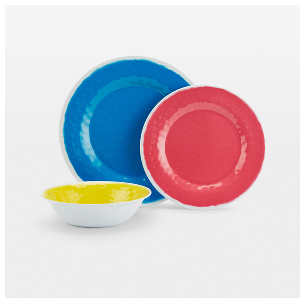 Waterside Melamine Summer Mix and Match 12 Piece Dinner Set Image 4