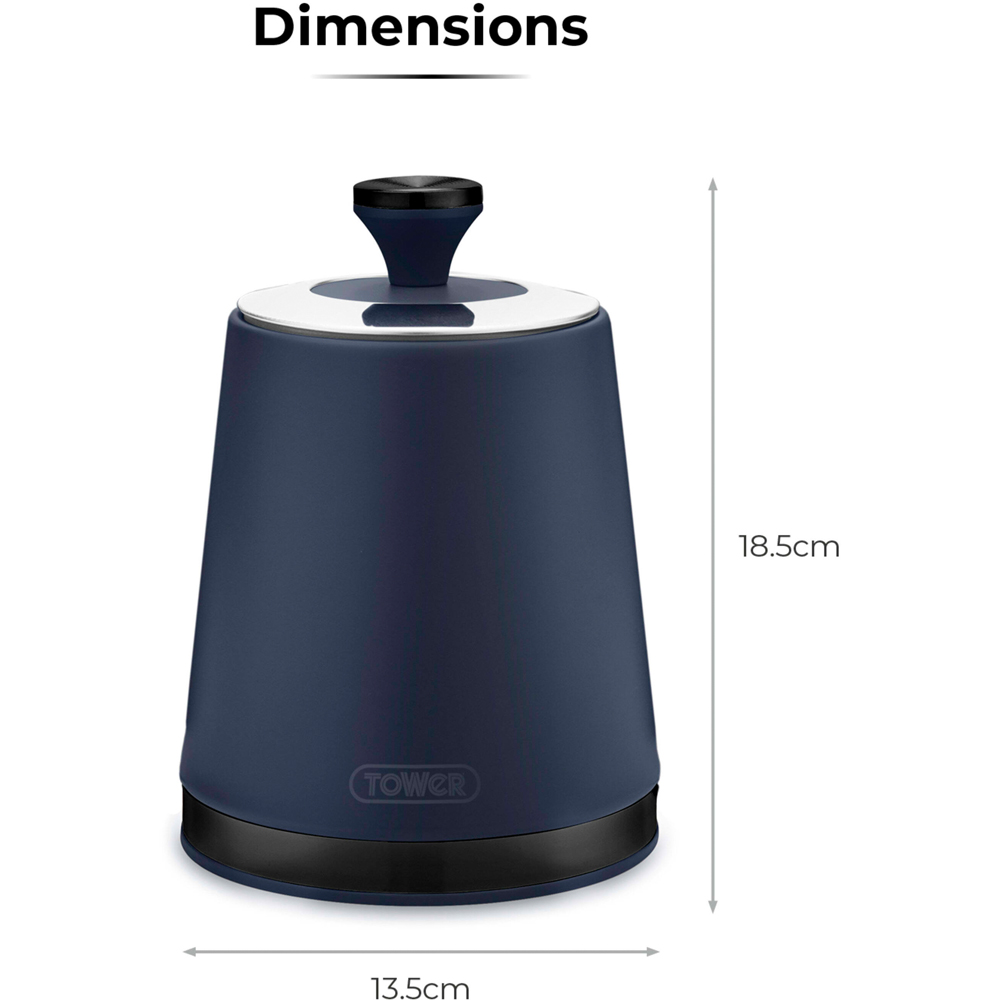 Tower Sera Midnight Blue 3 Piece Kitchen Canister Set Image 9