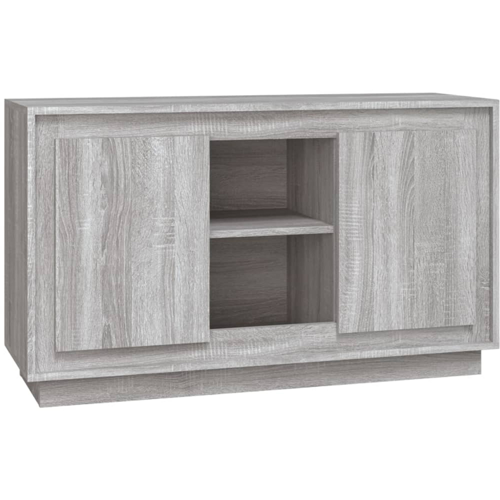 vidaXL 2 Door 2 Shelf Grey Sonoma Wooden Sideboard Image 2