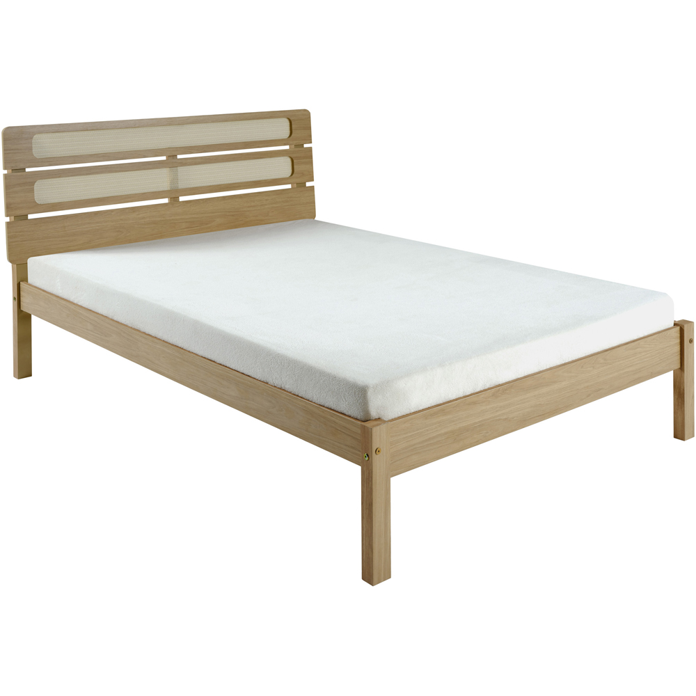 Seconique Santana King Size Light Oak and Rattan Effect Bed Image 2