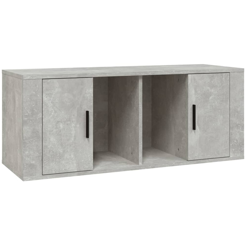 vidaXL 2 Door 2 Shelf Concrete Grey TV Cabinet Image 2