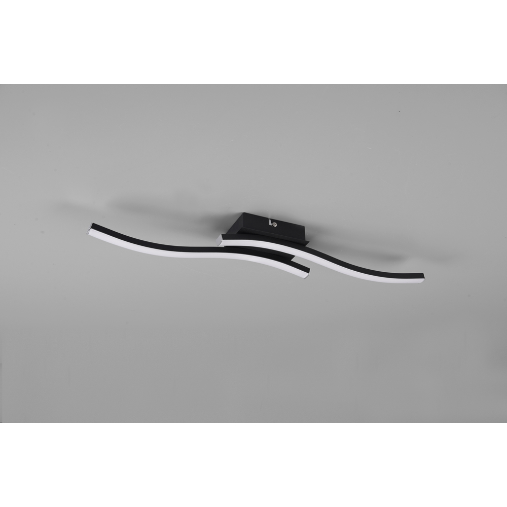TRIO Route Matt Black LED Ceiling Light Image 4