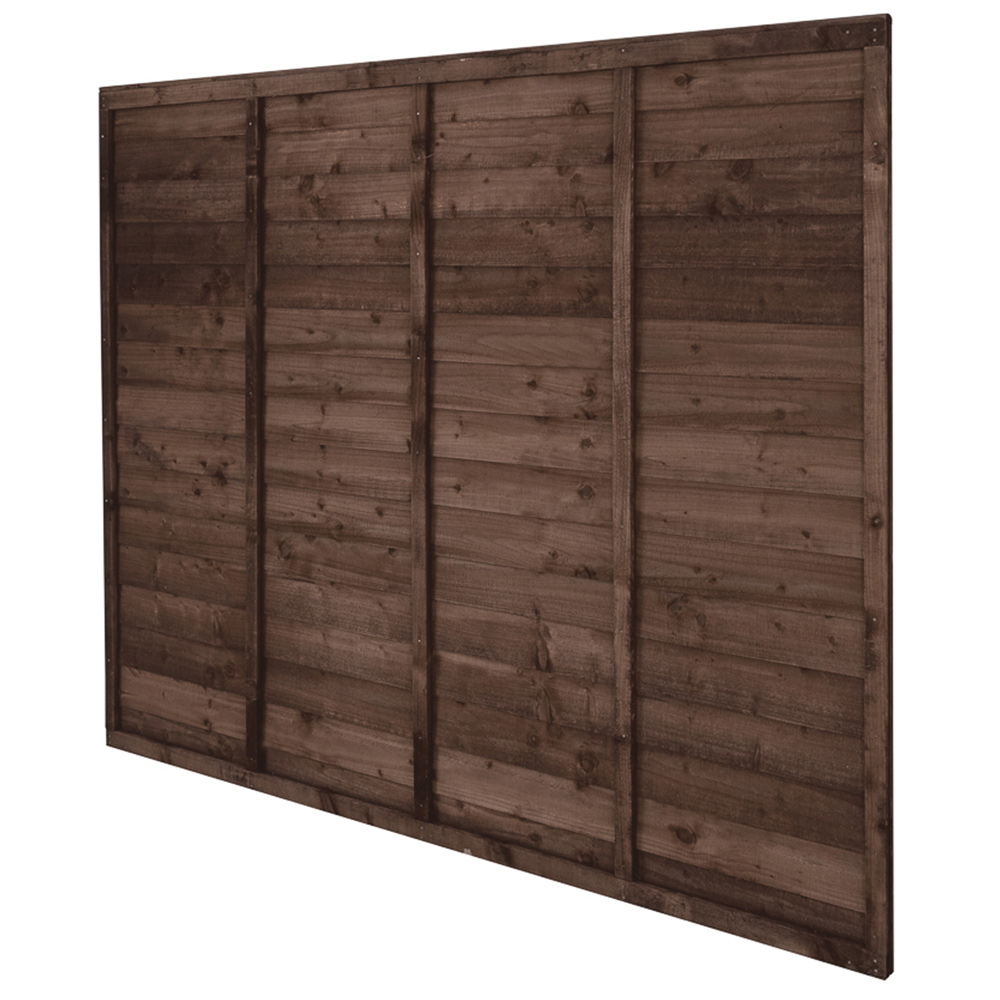 Forest Garden 6 x 5'6ft Overlap Brown Fence Panel Image 2