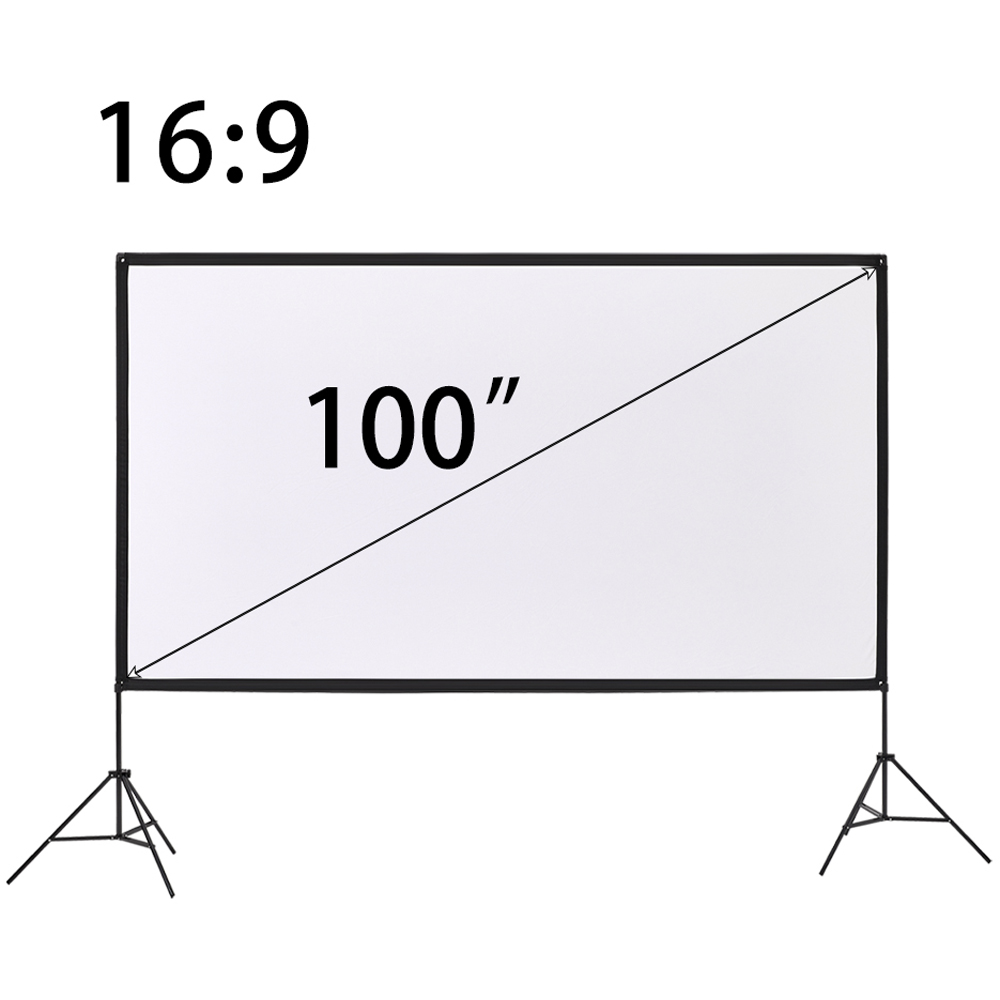 Living and Home 16:9 Portable Projector Screen with Stand 100 inch Image 8