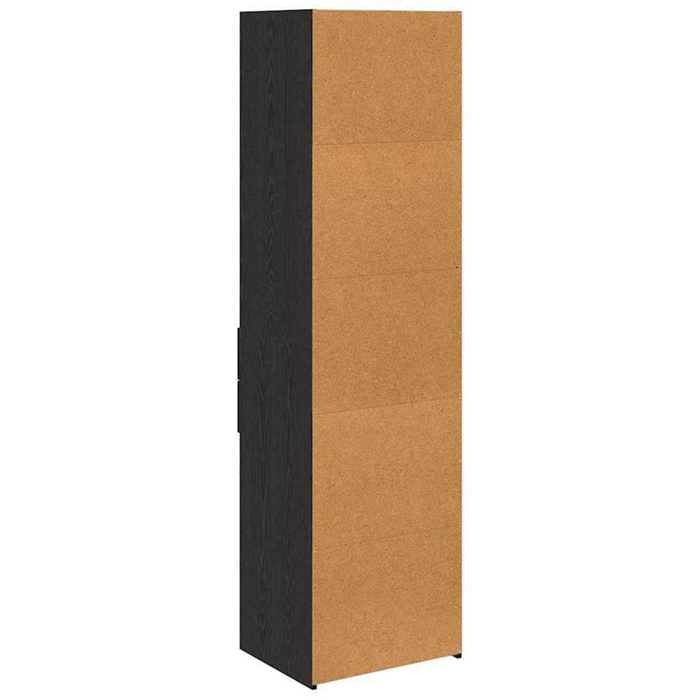 vidaXL 2 Drawer 5 Open Shelf Black Oak Highboard Image 7