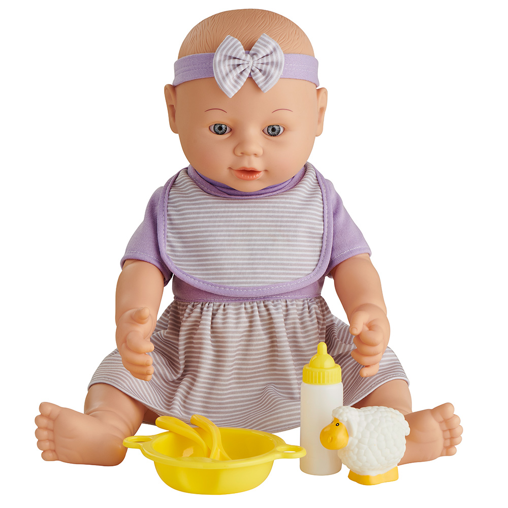 Wilko Time for Tea Baby Doll and Feeding Accessories Image 1