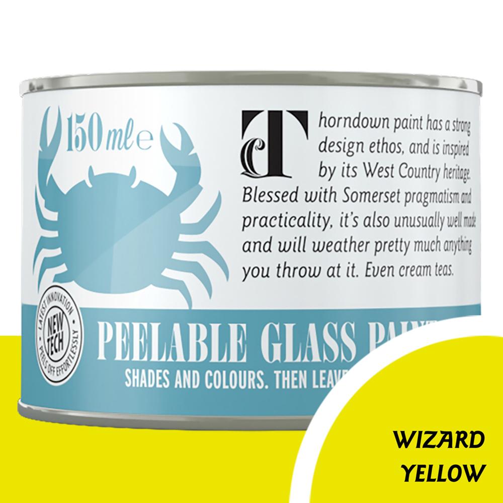 Thorndown Wizard Yellow Peelable Glass Paint 150ml Image 3