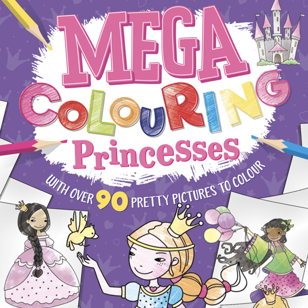 Mega Colouring Princess Book Image 2