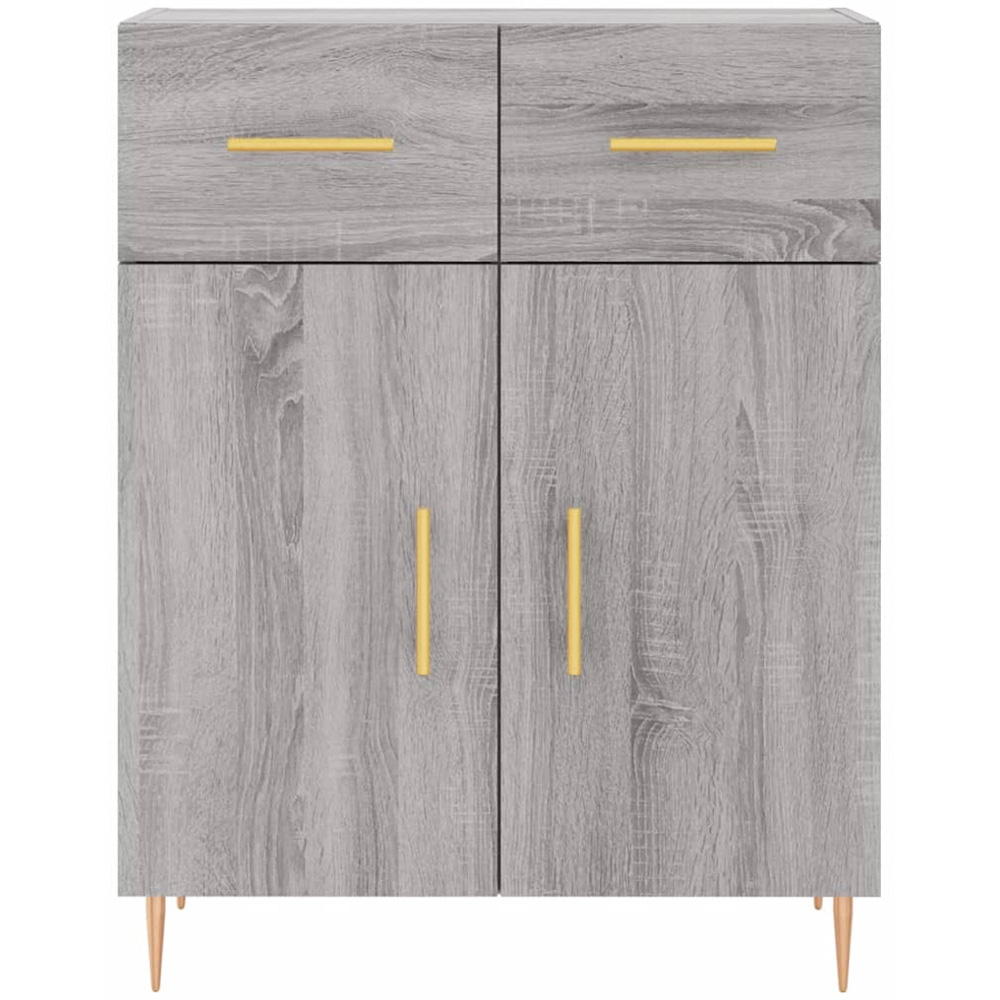 vidaXL 4 Door 2 Drawer Grey Sonoma Highboard Image 8