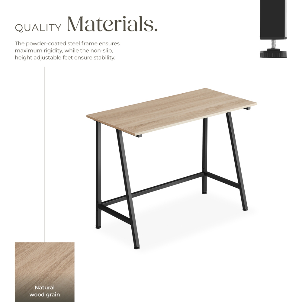 tectake Newton Oak Sonoma Office Desk Image 3