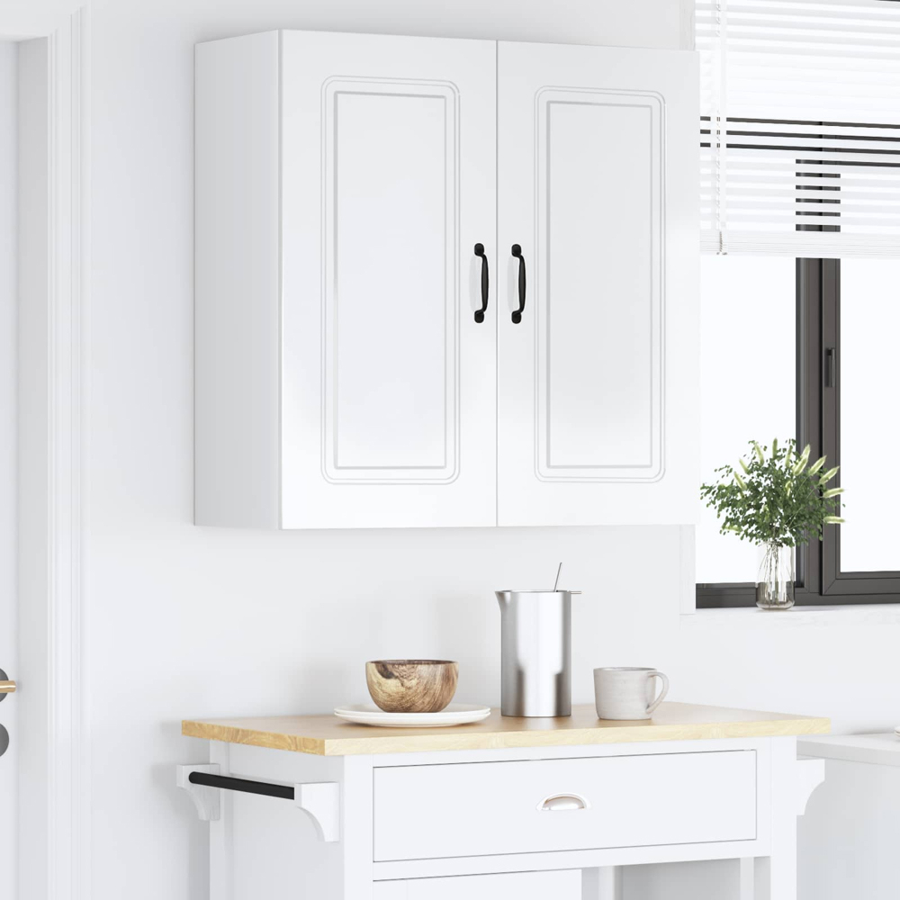 vidaXL Kalmar 2 Door High Gloss White Wall Kitchen Cabinet Image 9