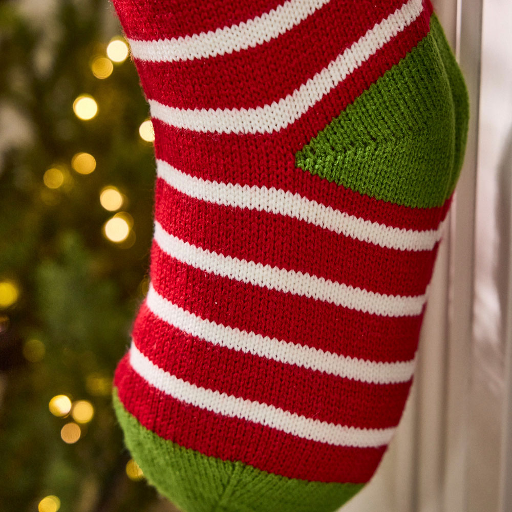 Dibor Candy Stripe Knitted Stocking Image 3
