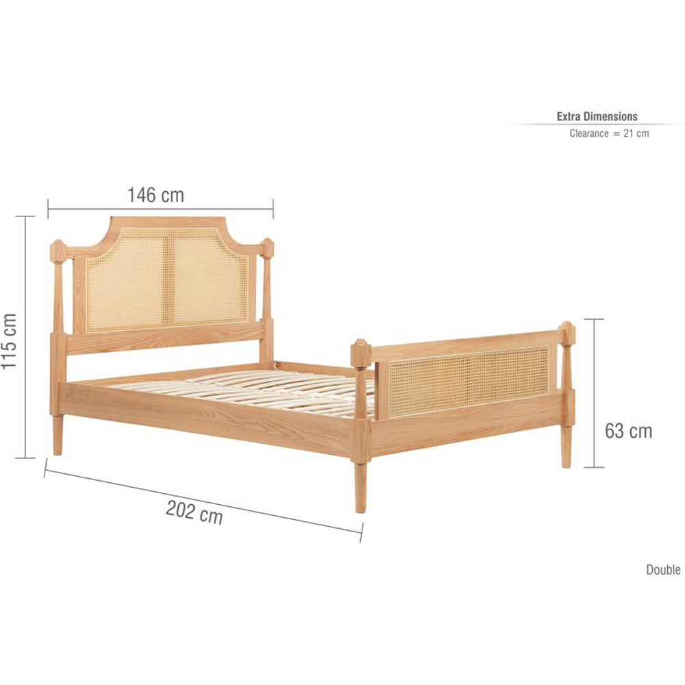 Birlea Geneva Double Rattan Bed Image 9