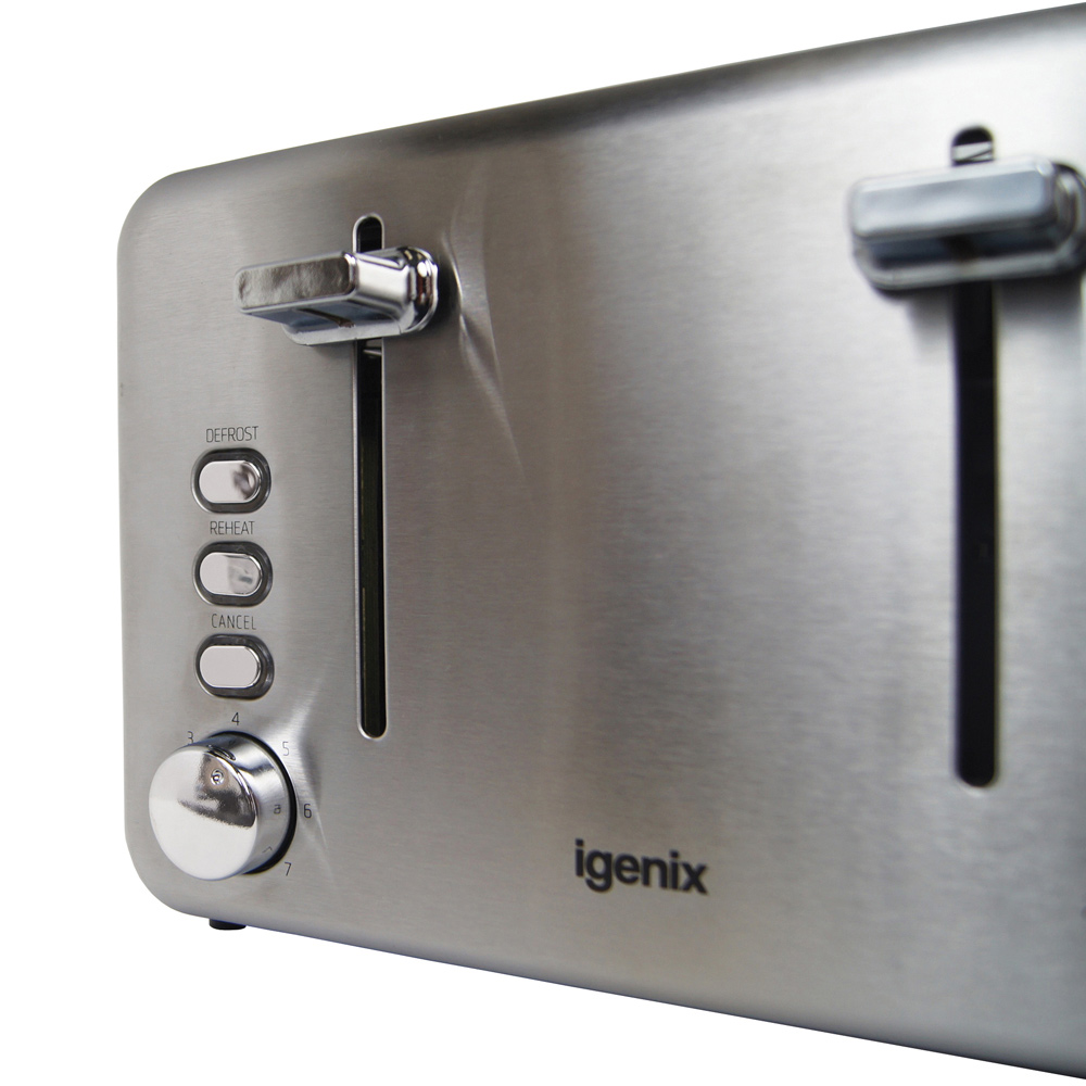 Igenix IG3204 Silver 4-Slice Toaster Image 6