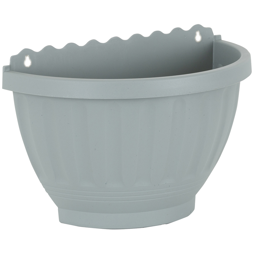 Wham Etruscan Soft Grey Recycled Plastic Wall Basket 30cm 4 Pack Image 4
