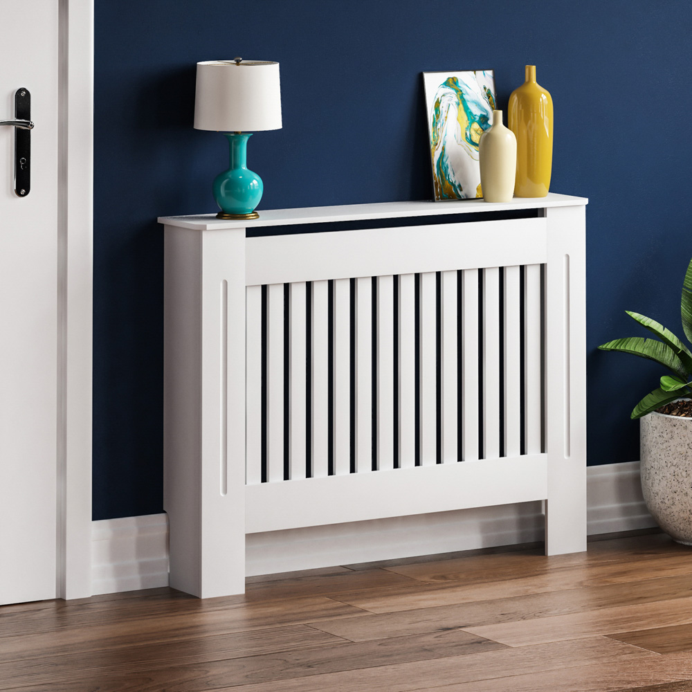 Vida Designs Chelsea White Radiator Cover Medium Image 2