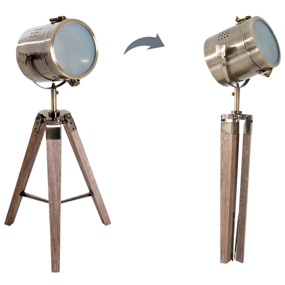 Portland Vintage Tripod Table Desk Lamp Image 4