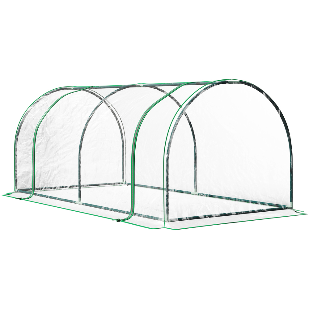 Outsunny Clear PE 3.2 x 6.5ft Tunnel Grow Greenhouse Image 1