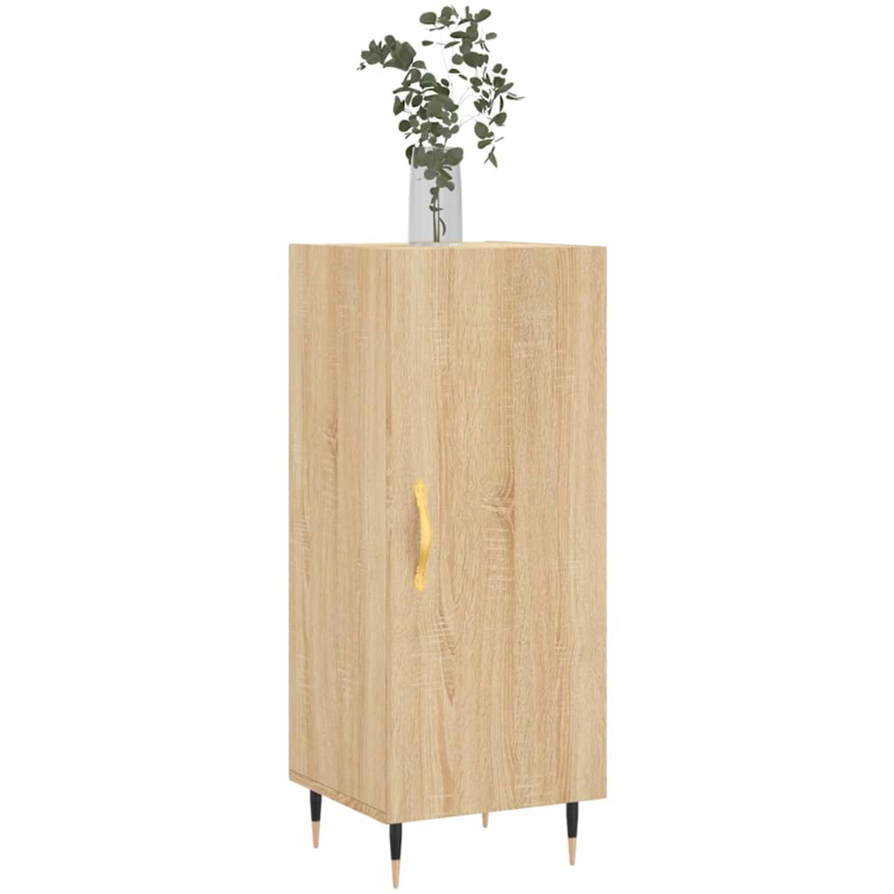 vidaXL Single Door 3 Shelf Sonoma Oak Sideboard with Metal Legs Image 3