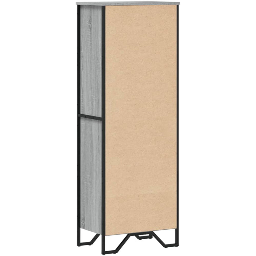 vidaXL 4 Shelf Grey Sonoma Bookcase Image 3