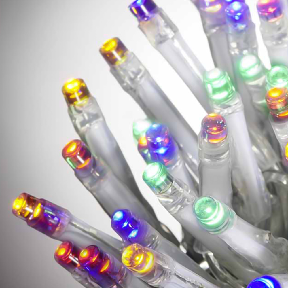 Wilko 50 Multicoloured Battery Operated LED Timer Lights with Clear