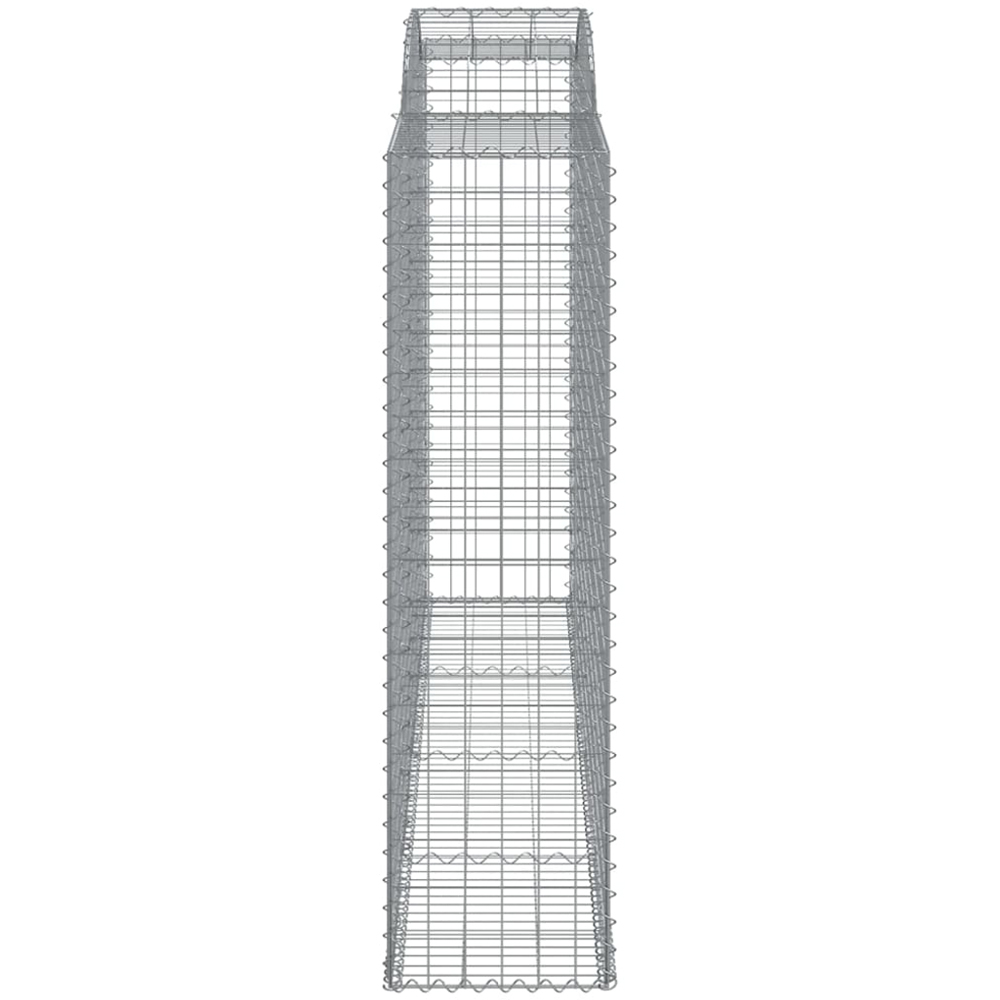 vidaXL Silver Galvanised Iron Arched Gabion Basket 300 x 50 x 180/200cm 17 Pack Image 3