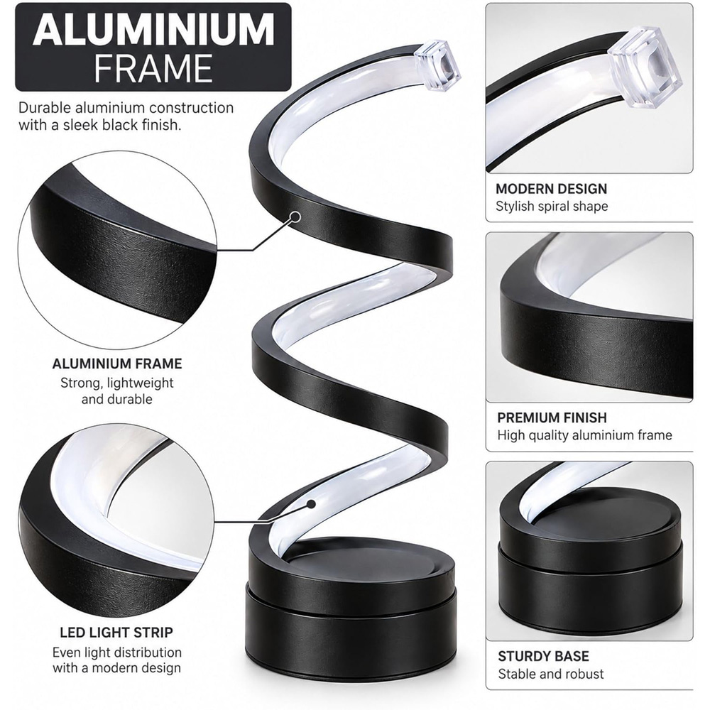 Marco Paul LED Spiral Table Lamp Image 6