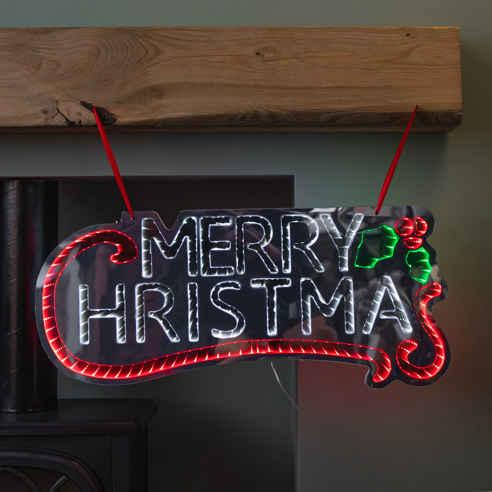 Samuel Alexander Multicolour LED Light Up Merry Christmas Infinity Christmas Decoration Image 7