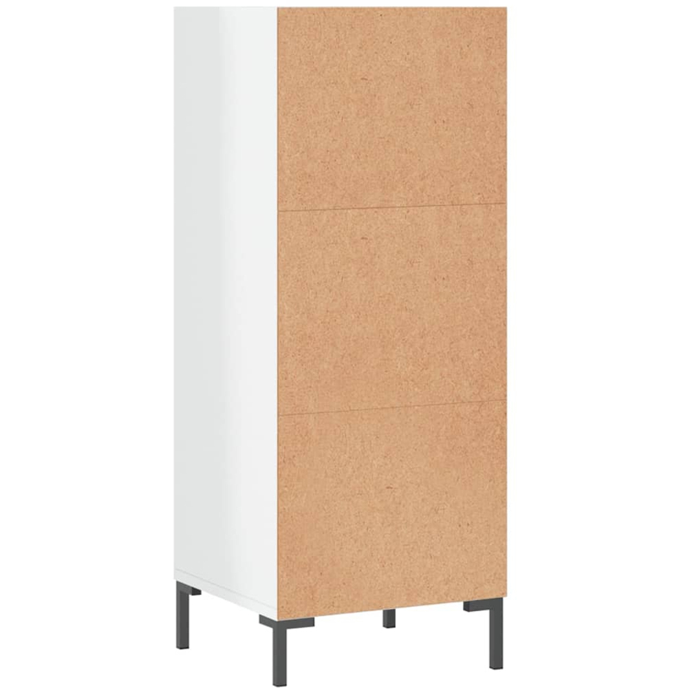vidaXL 3 Shelf High Gloss White Narrow Sideboard Image 6