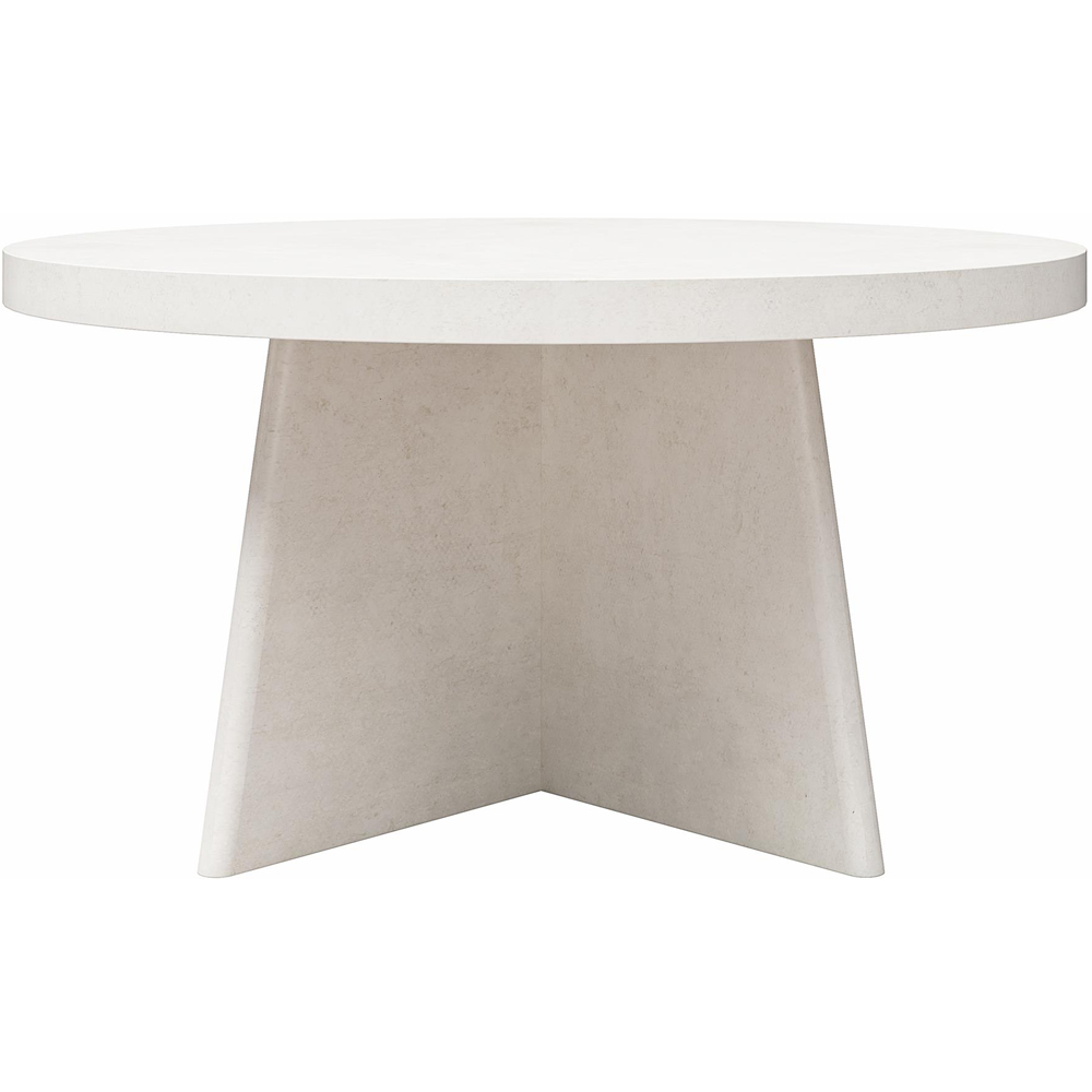 Dorel Liam White Plaster Round Coffee Table Image 2