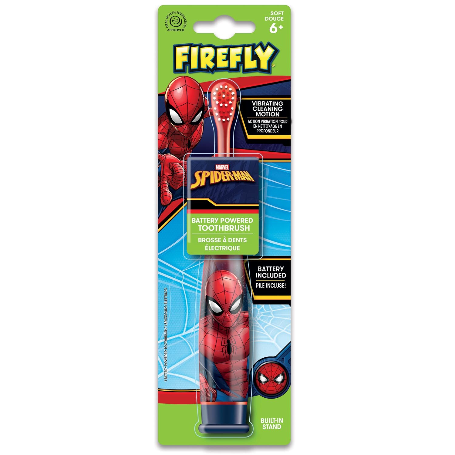 Marvel Firefly Spiderman Turbomax Battery Powered Toothbrush in Assorted Style Image 2