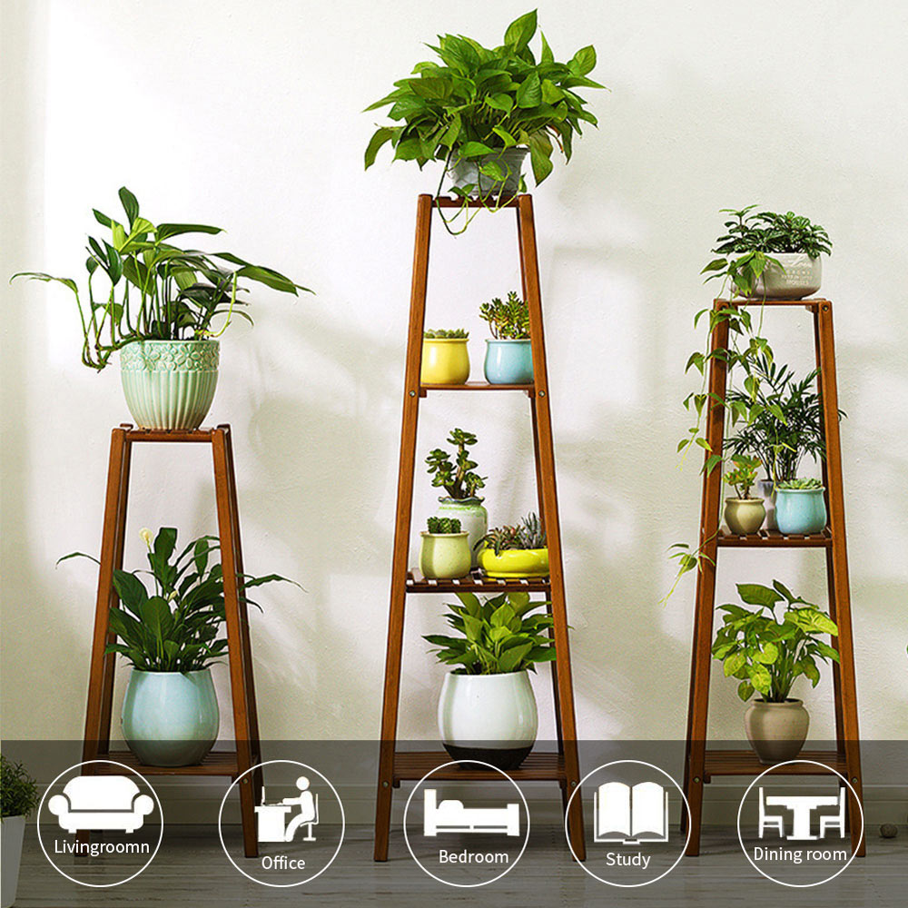 Vintage Plant Stand Natural Multi-Tiered Image 7