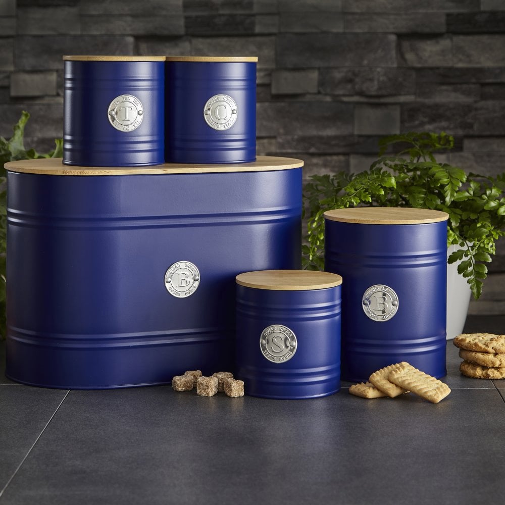 Neo Navy Blue Scandi 5 Piece Kitchen Canister Set Image 2