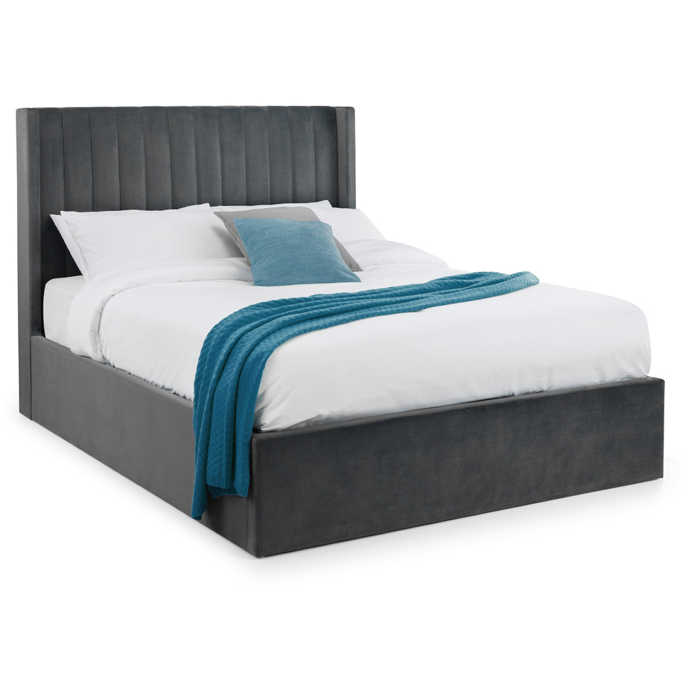 Julian Bowen Langham Super King Grey Storage Ottoman Bed Image 2