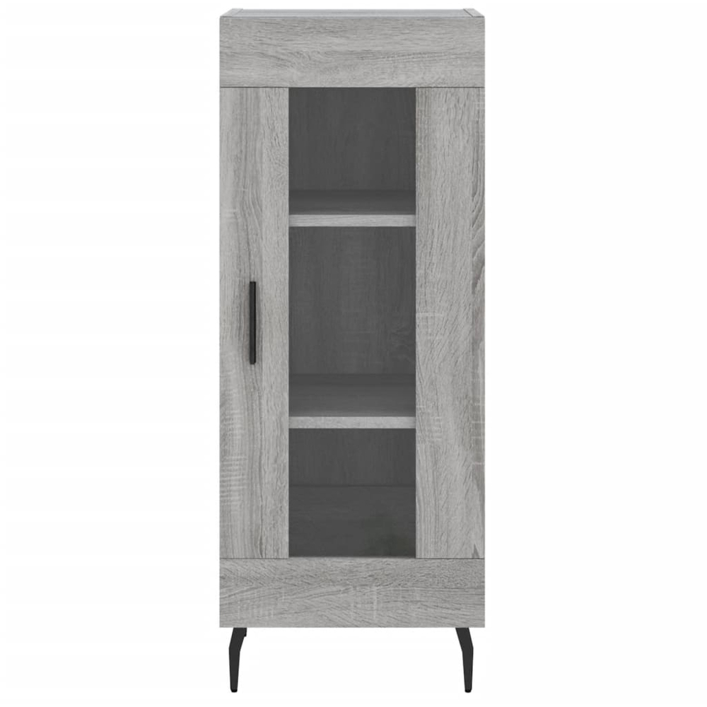 vidaXL 2 Wood and Glass Door Grey Sonoma Highboard Image 6