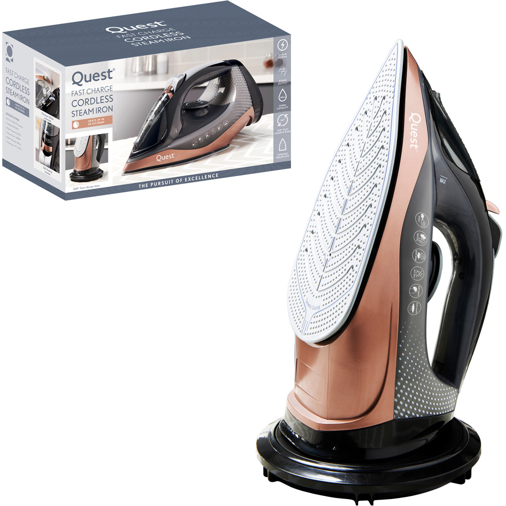 Quest 34149 Gold Cordless Steam Iron 2400W Image 3