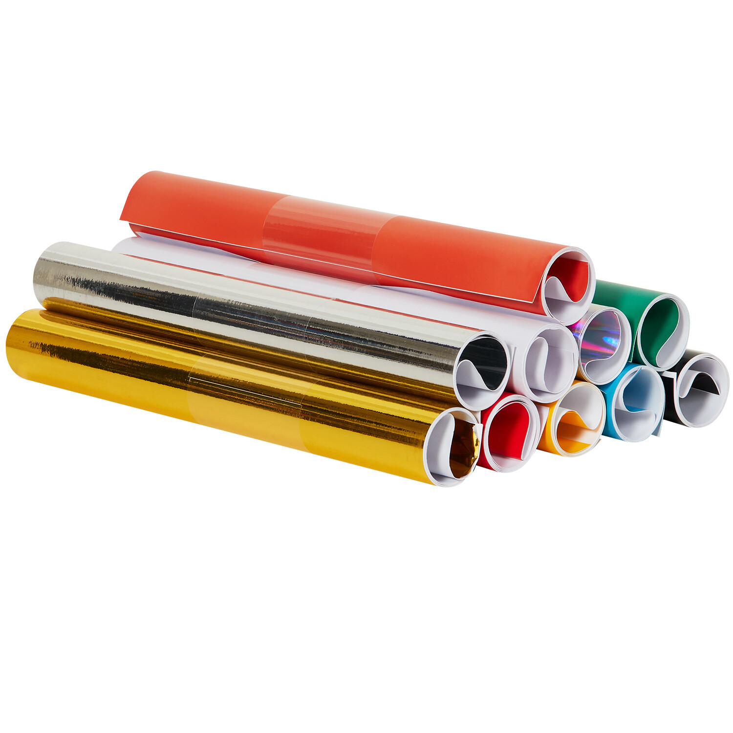 Pack of 10 Vinyl Rolls - Multicolour Image 4