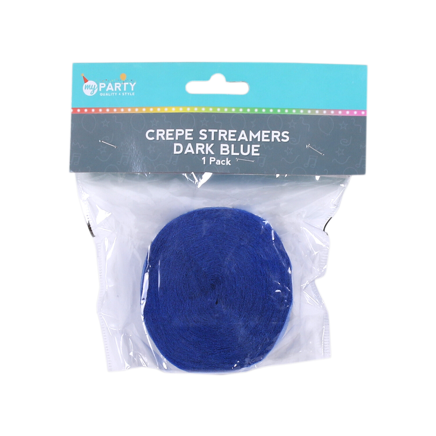 Crepe Streamer Roll - Dark Blue Image