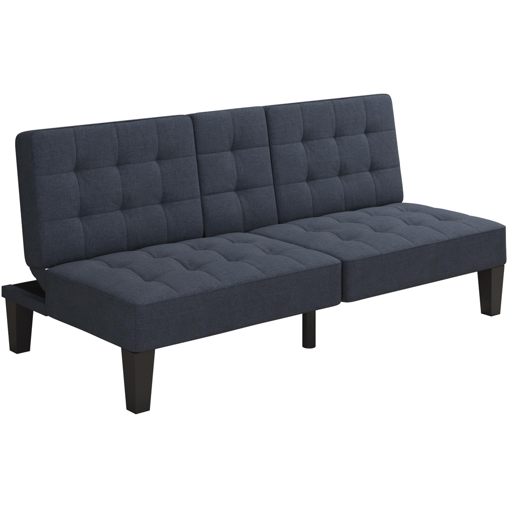 Dorel Adalynn Blue Linen Convertible Futon Image 2