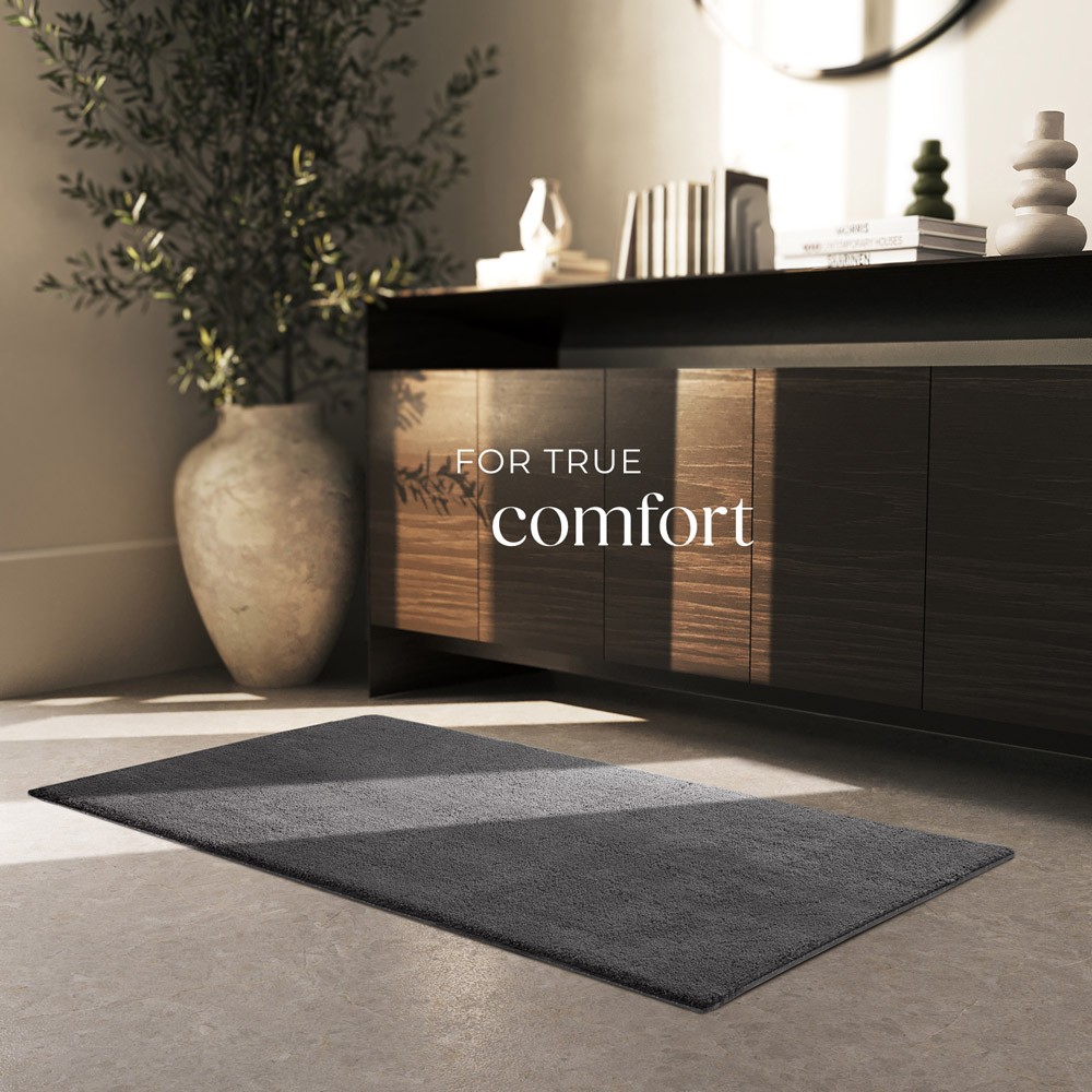 tectake Zonelle Anthracite Short Pile Ultra Soft Rug 150 x 80cm Image 3