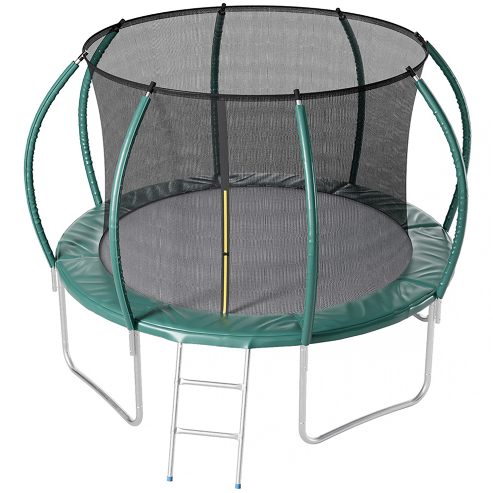 H&O Direct 168 inch Trampoline with Enclosure Net and Ladder Image 1