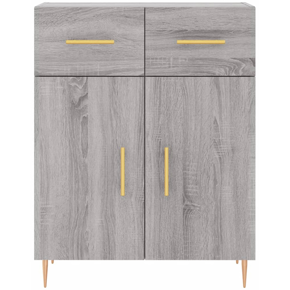 vidaXL 4 Door 2 Drawer Grey Sonoma Highboard Image 8