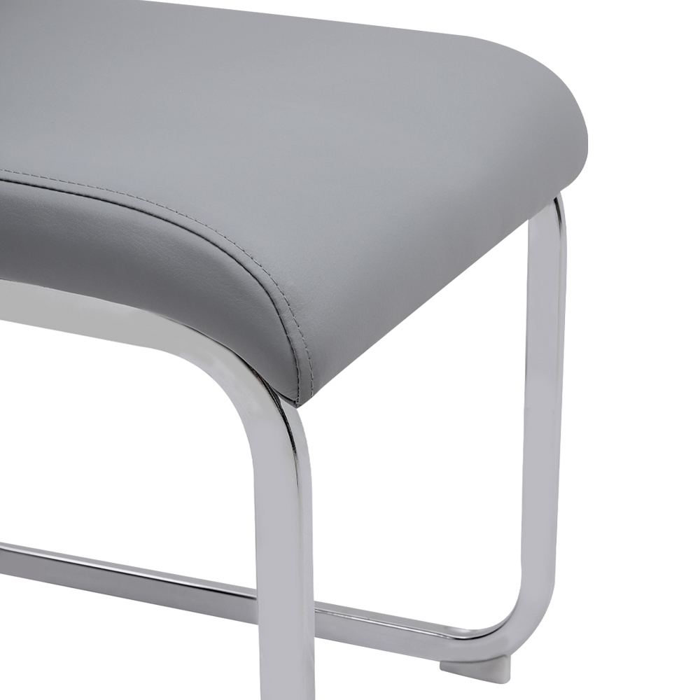 Living and Home Set of 2 Grey Dining Chair Image 5