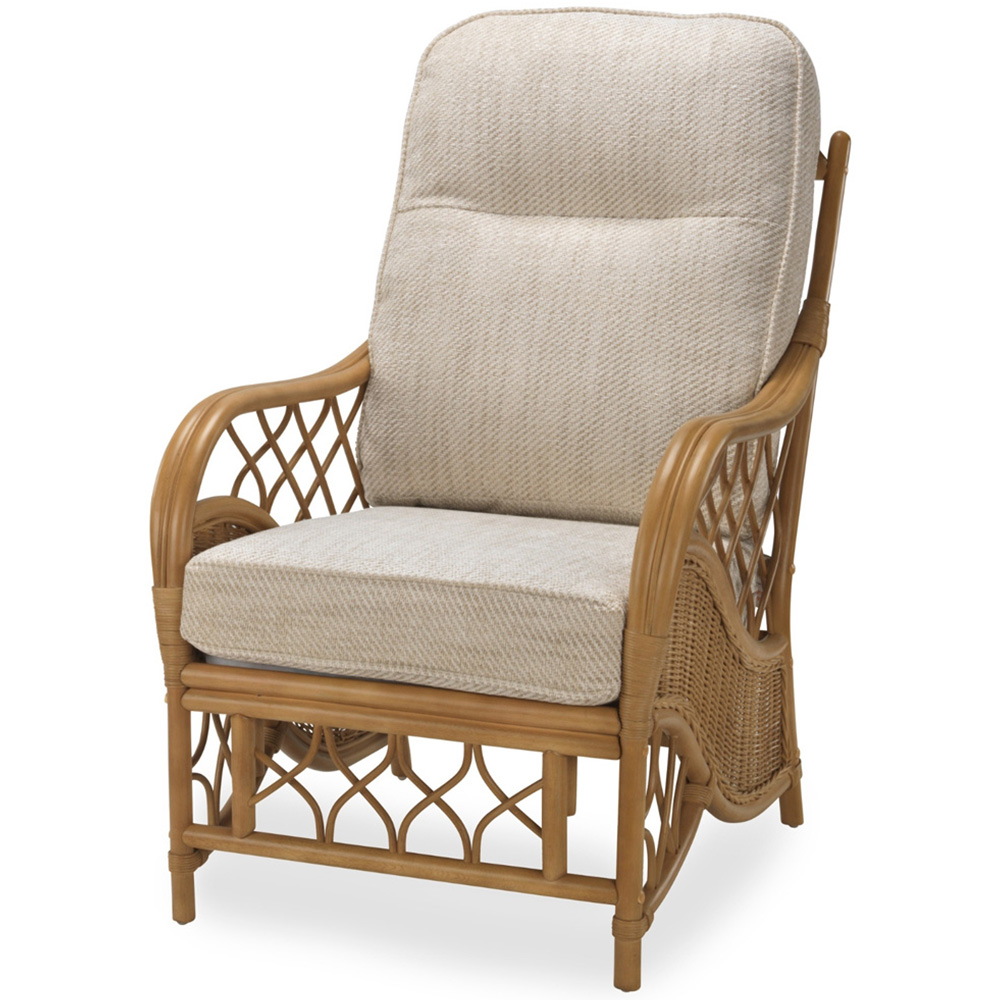 Desser Furniture Oslo Light Oak Natural Rattan Jasper Armchair Image 2