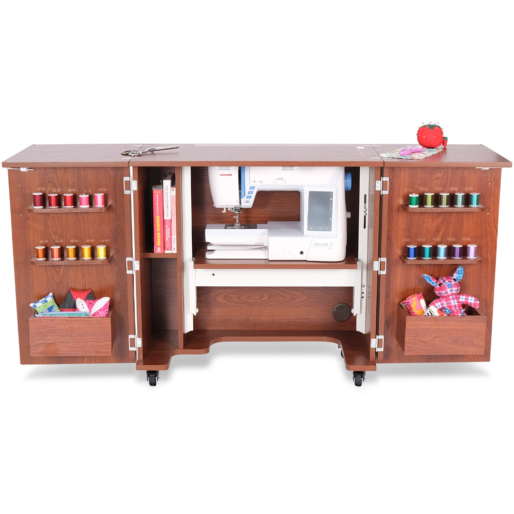 Arrow Cabinets Bandicoot K8205 Teak Fold-Away Sewing Cabinet Image 2