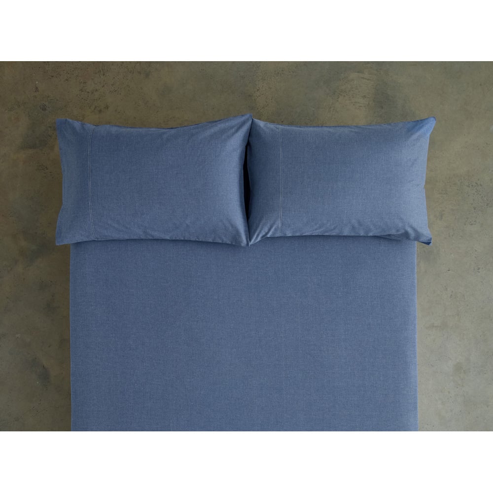Deyongs Southwick Standard Blue Pillowcase Pair Image 3