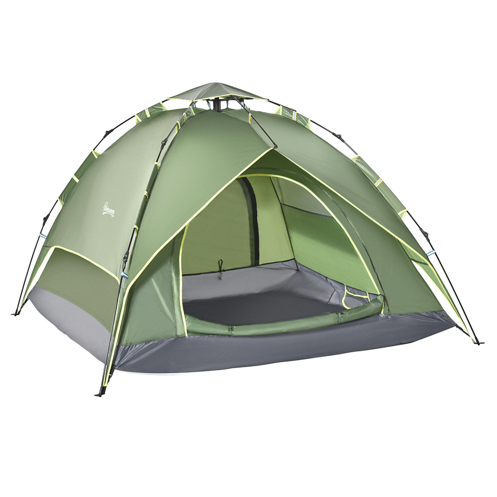 Outsunny 3 Person Pop Up Tent Green Image 1