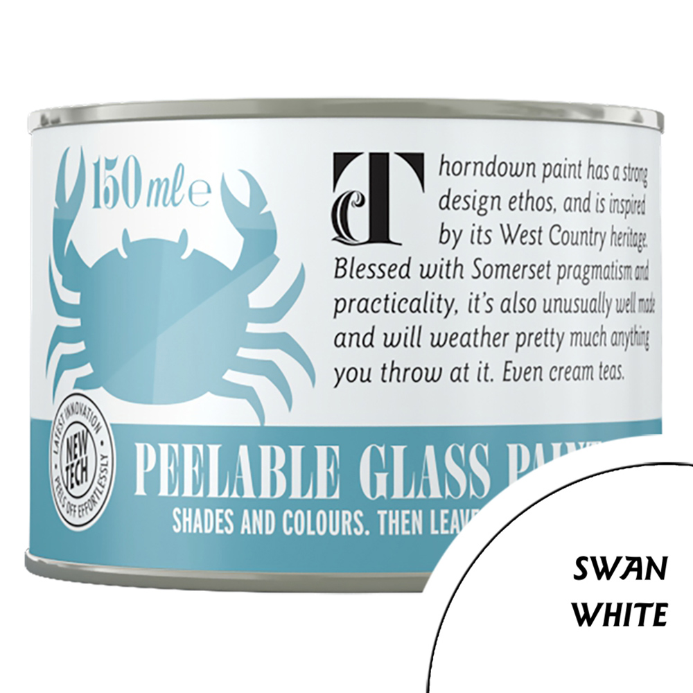 Thorndown Swan White Peelable Glass Paint 150ml Image 3