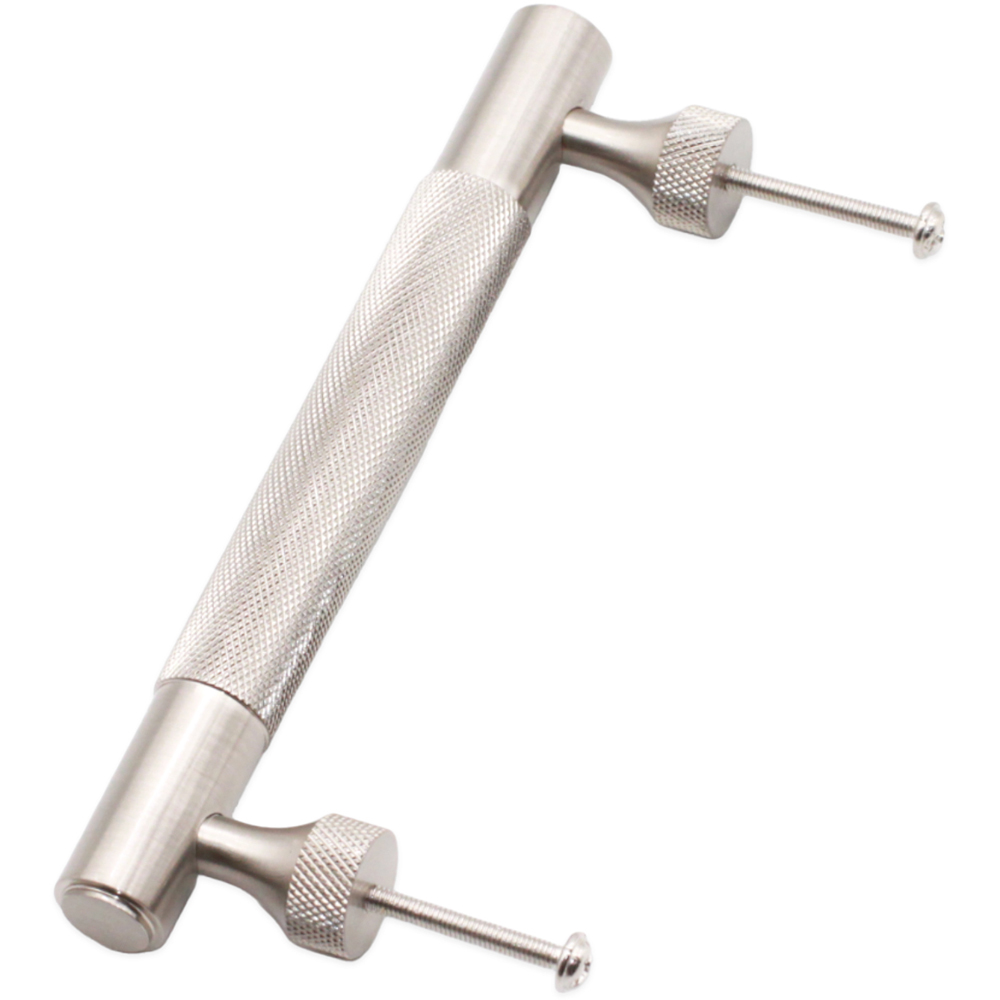 Spira Brass Satin Silver Knurled Bar Handle 260mm Image 4
